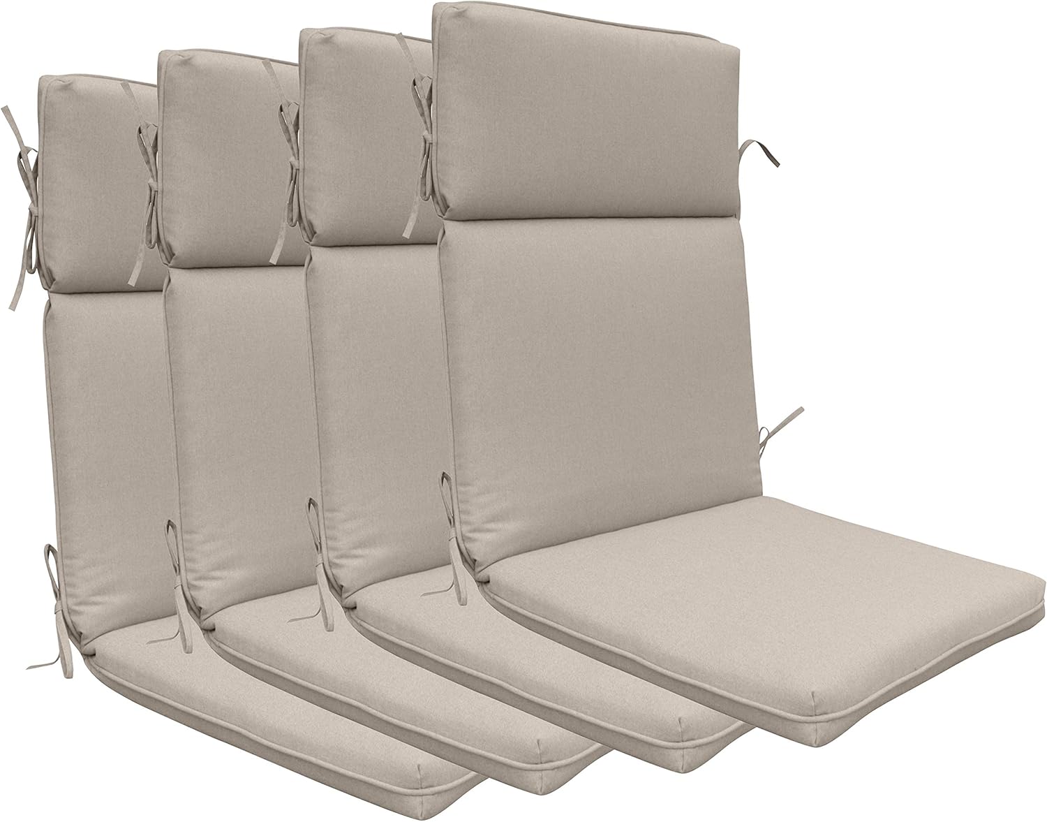 BOSSIMA Indoor Outdoor High Back Chair Cushions Replacement Patio Chair Seat Cushions Set of 4 (Yellow): Kitchen & Dining