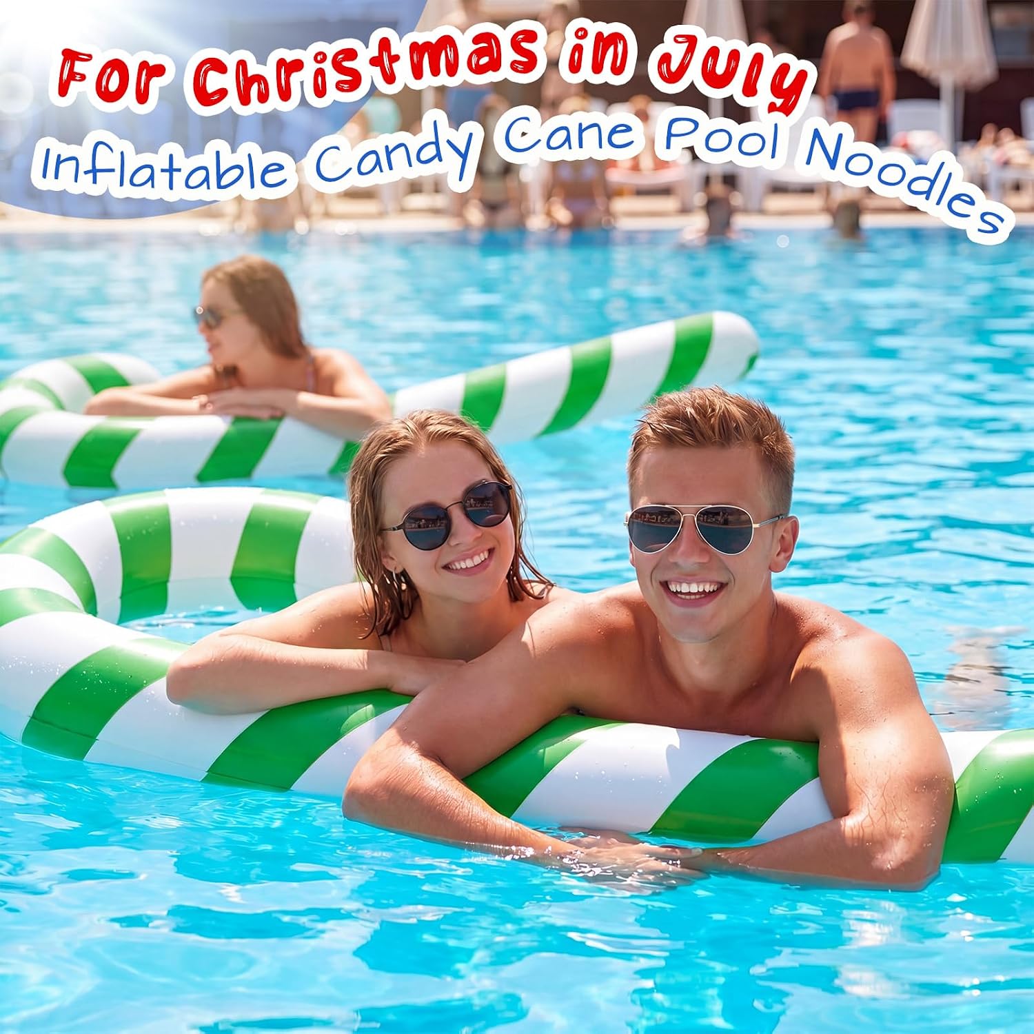 Leyndo 2 Pcs Christmas Candy Canes, Green and White image 4