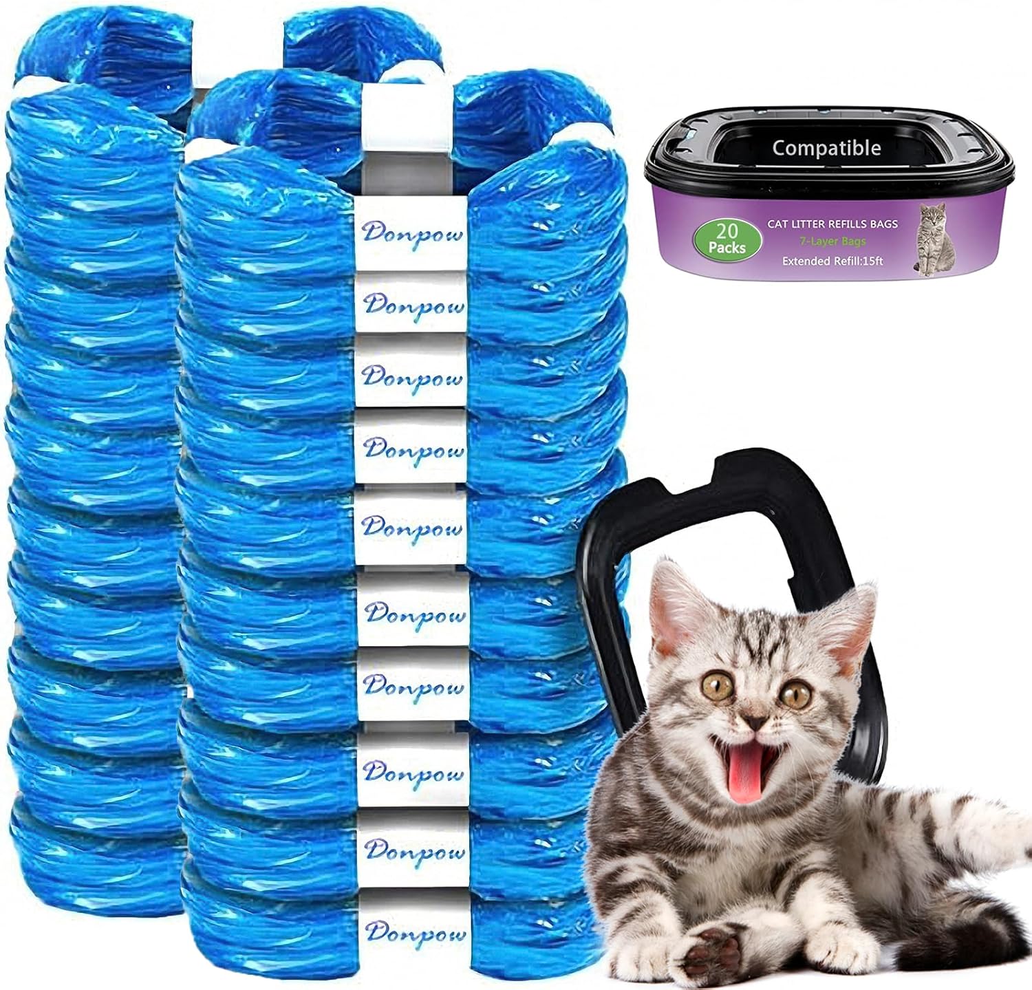 20 Pack Cat Litter Refills Scented Bag Compatible with