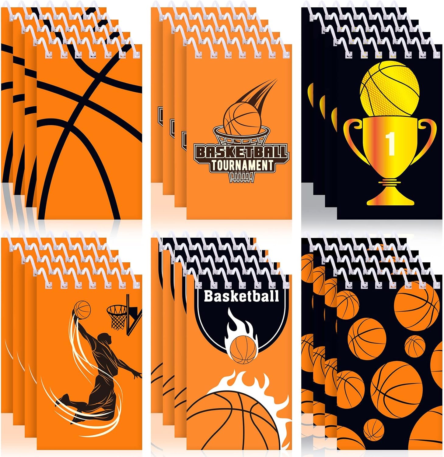 Amazon.com : 24 Pcs Basketball Mini Notepads Basketball Party Favor for ...