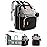 ISMGN Diaper Bag Backpack with Changing Station, Multifunctional Diaper Bag, Extra Large Capacity, Baby Bag, GreyBlack