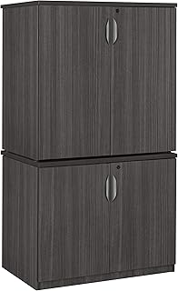 Regency Legacy Stacking Set with Two Storage Cabinets, Ash Grey