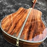 Merida 41 inch Cutaway Solid Koa Acoustic Guitar Ebony Fingerboard Abalone Inlays