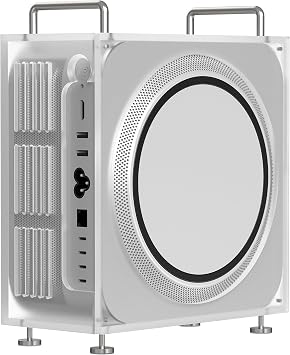 GEEKRIA Chassis Stand, Compatible with Apple 2026 Mac Studio for M5/M4/M1 Max, M5/M3/M2 Ultra, Acrylic Computer Case Holder, Mount, Desktop Accessories, Optimized Heat Dissipation Frosted