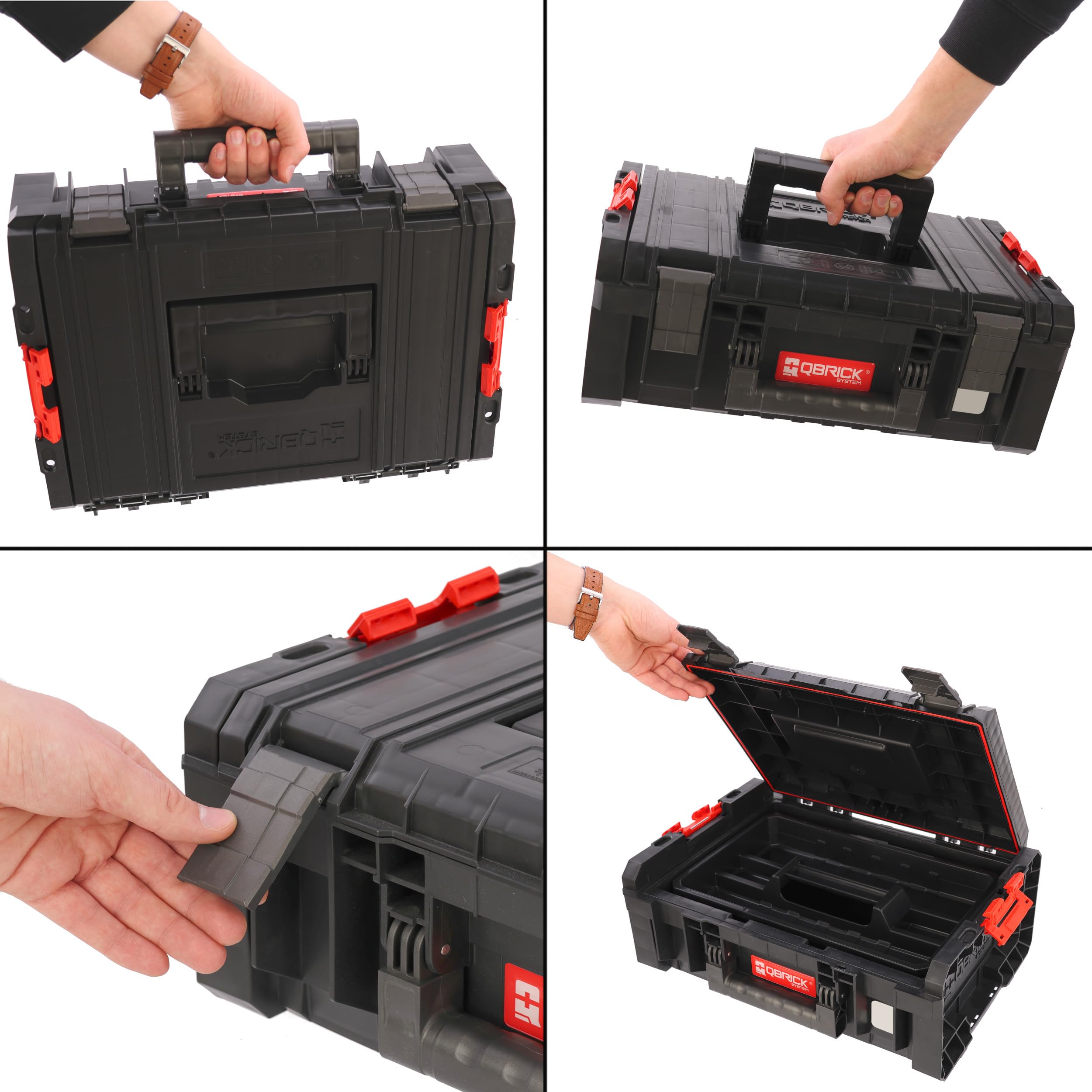 Cassetta degli attrezzi con organizer, set medio, scatole modulari rimovibili PRO