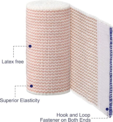 Miniatura 3 de 24 Pack Elastic Bandage Wrap (6x2”, 6x3, 6x4, 6x6) Compression Bandage Wrap with Hook and Loop Closure on Both Ends Self Adhesive Bandage Wrap for