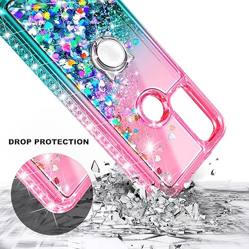 Miniatura 3 de NZND Funda para Motorola Moto G Go (AT&T XT2163-7 de 6.5 pulgadas) con protector de pantalla de vidrio templado (cobertura máxima), soporte de