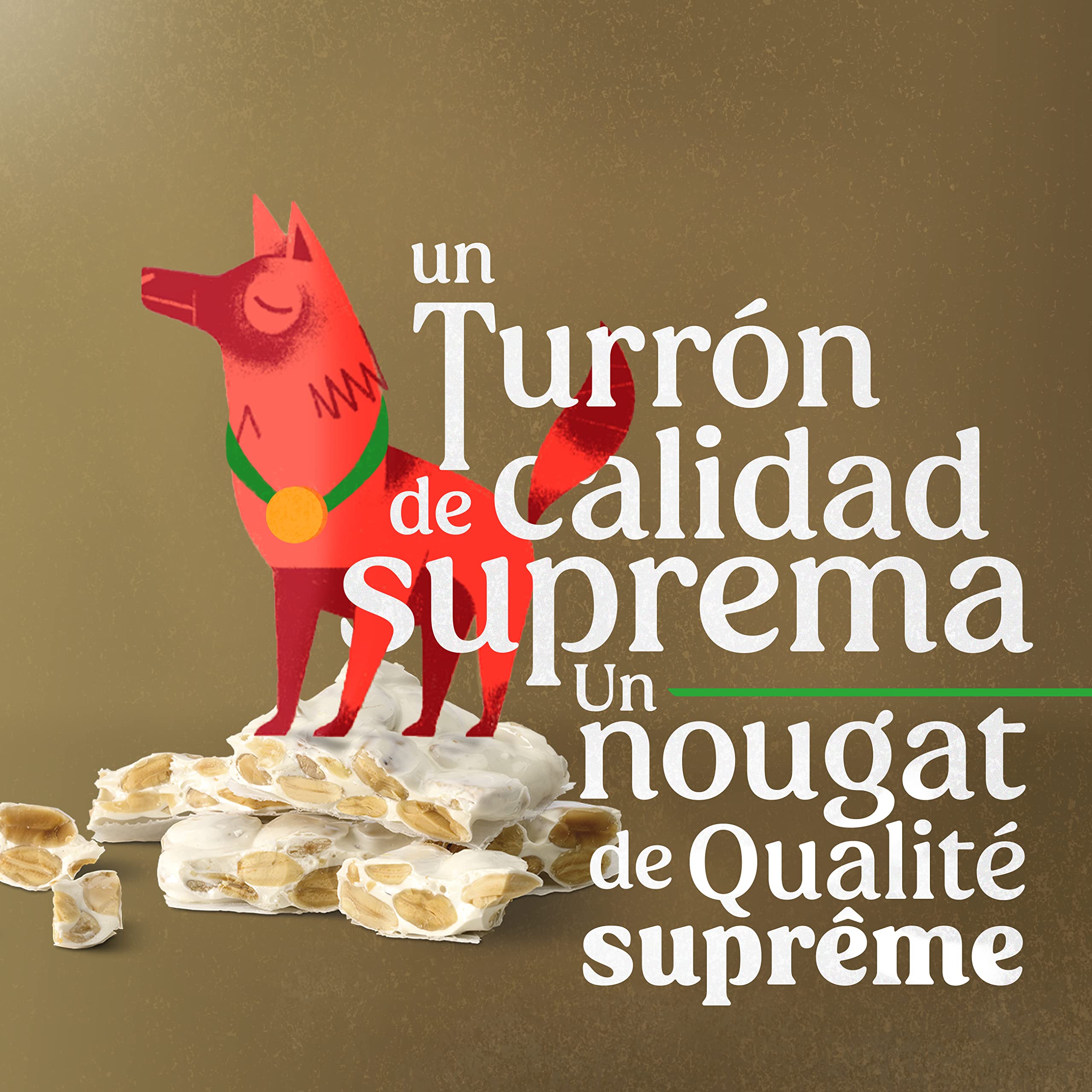 EL LOBO - Turrón de Alicante 100% BIO 200g, "All Natural", Ecofriendly, Turrón Tradicional, Ingredientes Naturales, Textura Crujiente, Calidad Suprema, Sin Gluten