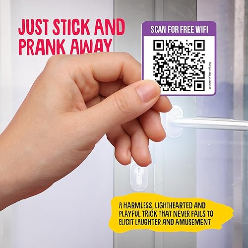 Miniatura 7 de Calcomanías de broma con código QR Trackable Rick Roll 'Free WiFi'  Track Success wAnalytics Dashboard único para cada paquete  Cosas divertidas de