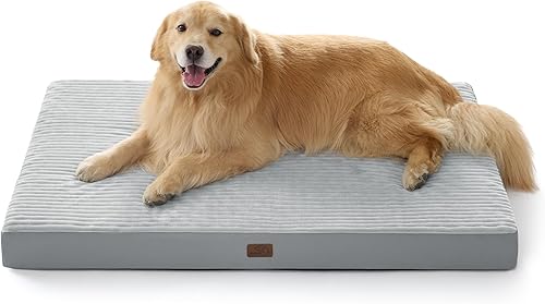 Bedsure Dog Beds Large Sized Dog- Orthopedic Pet Beds with Removable Machine Washable Cover, NOT Waterproof Egg Crate Foam Puppy Pad, Suitable for Pet Up to 50 lbs, 35"x22"