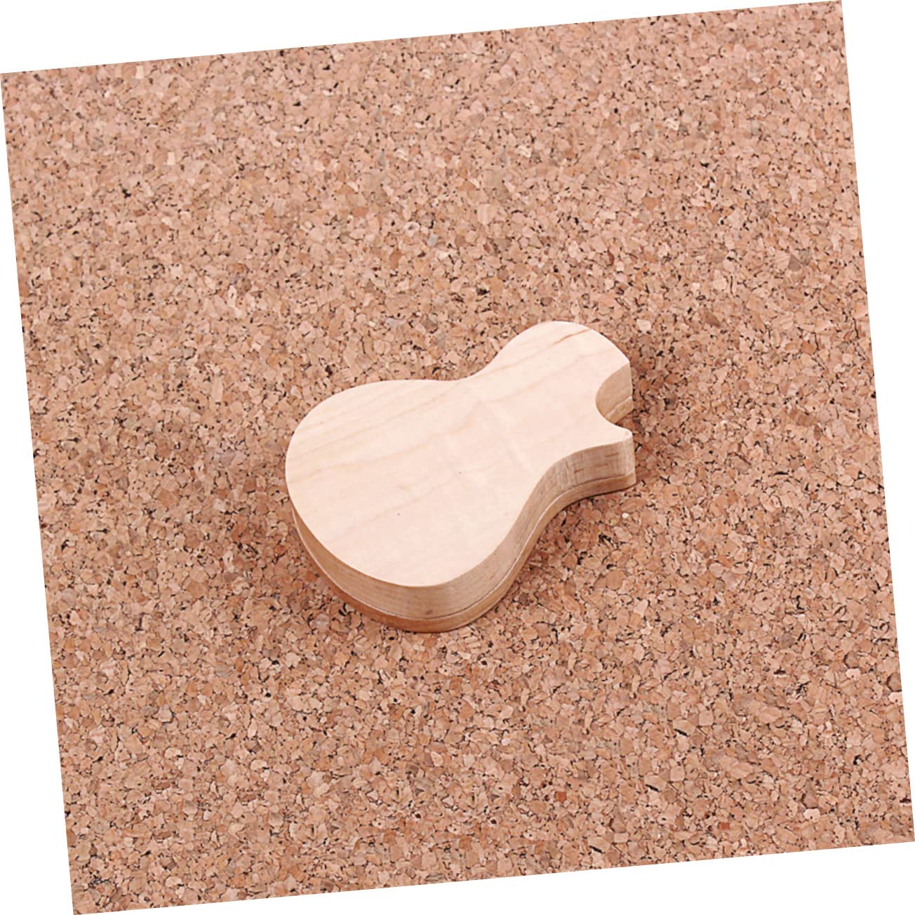 Plektrumbox aus Ahornholz in Gitarrenform mit 3 Plektren L813 | Khaki, 1 Satz, Praktische Aufbewahrung für Gitarrenzubehör, Schöner Look für Musikliebhaber