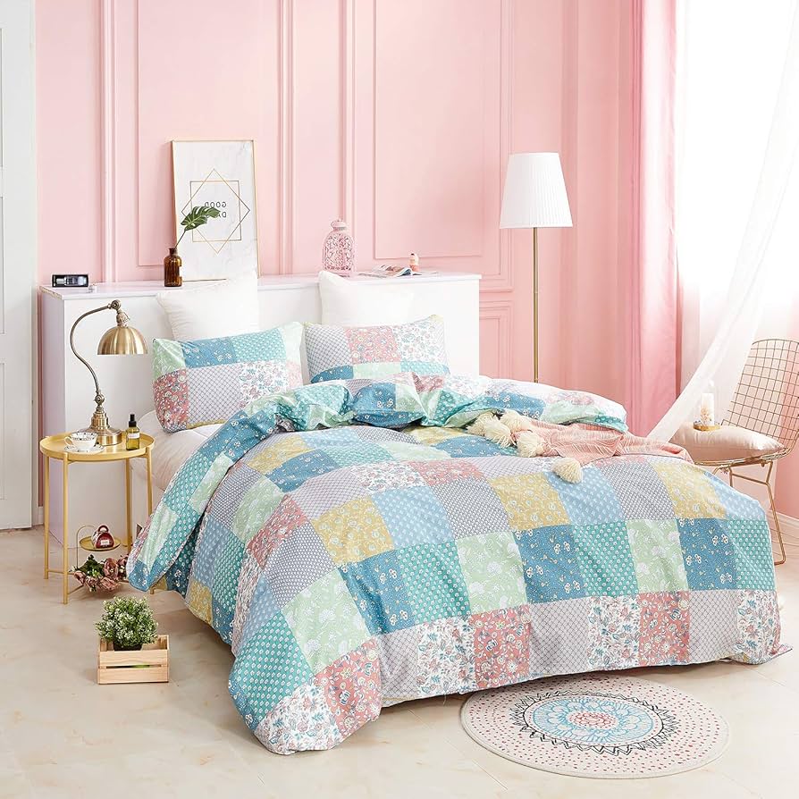 Amazon｜Luxlovery カントリースタイル パッチワーク 掛け布団