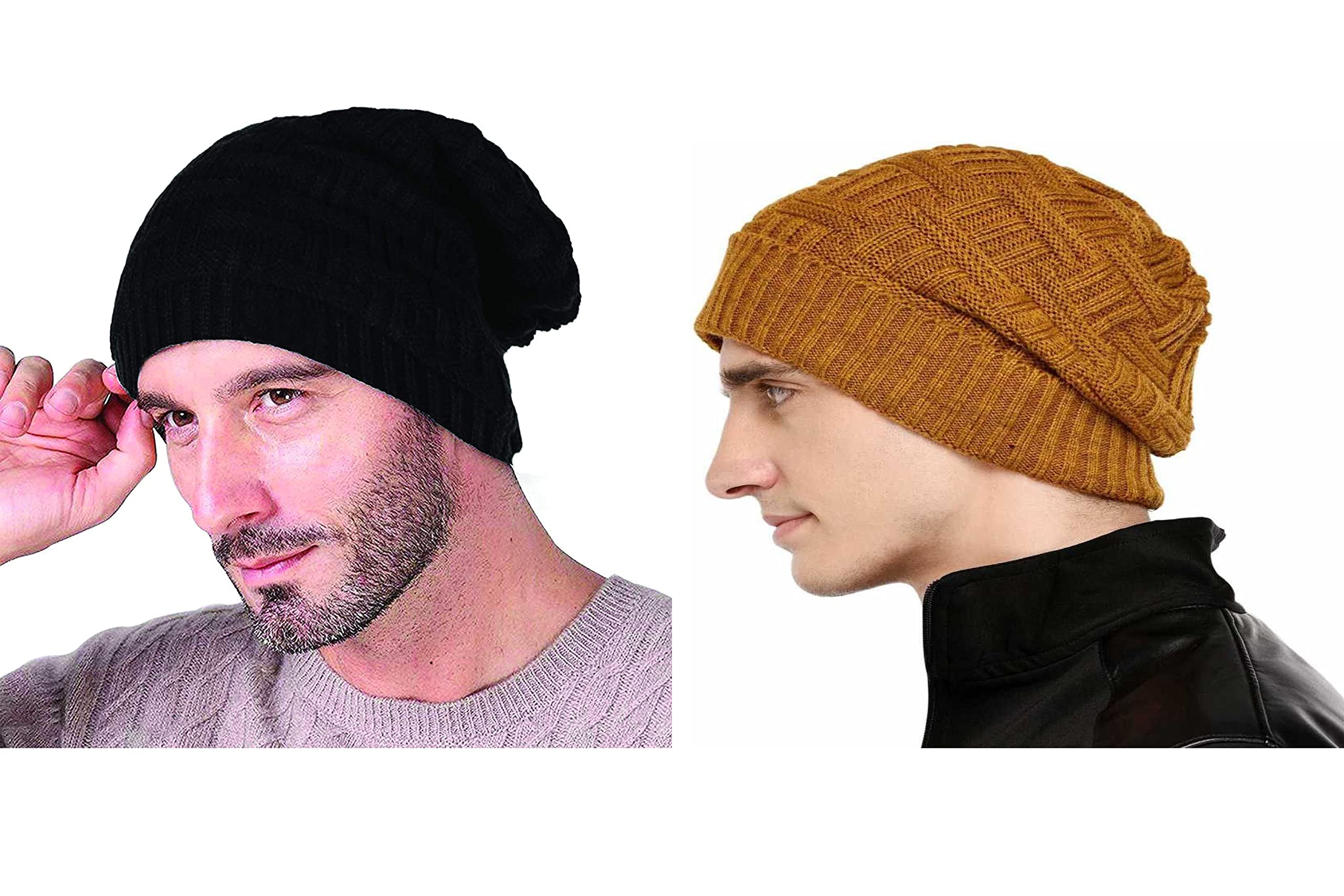 AXOLOTLUnisex Woolen Beanie Caps (Pack of 2)