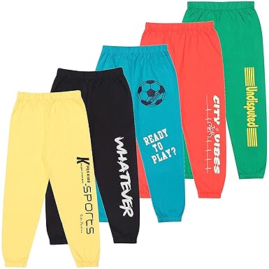 KYDA KIDS Boys Loose Fit Trackpants (Pack of 5)