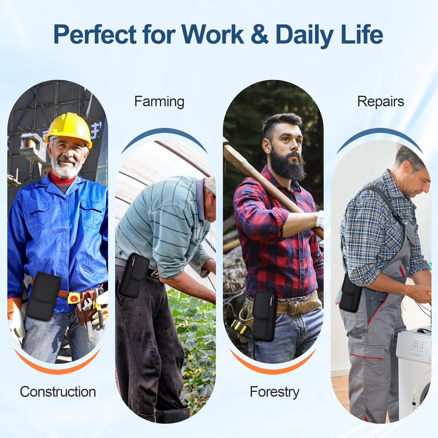 ykooe Heavy-Duty Dual Phone Holster Compatible with iPhone/Samsung Galaxy/Google Pixel & Moto G Power - Secure Fit with Military-Grade Large Belt Clip, Black - Image 7