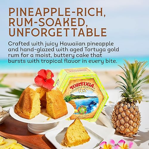 Miniatura 2 de TORTUGA Pastel de ron de piña hawaiana pastel de ron de 16 onzas el regalo gourmet de primera calidad perfecto para cestas de regalo y regalos de