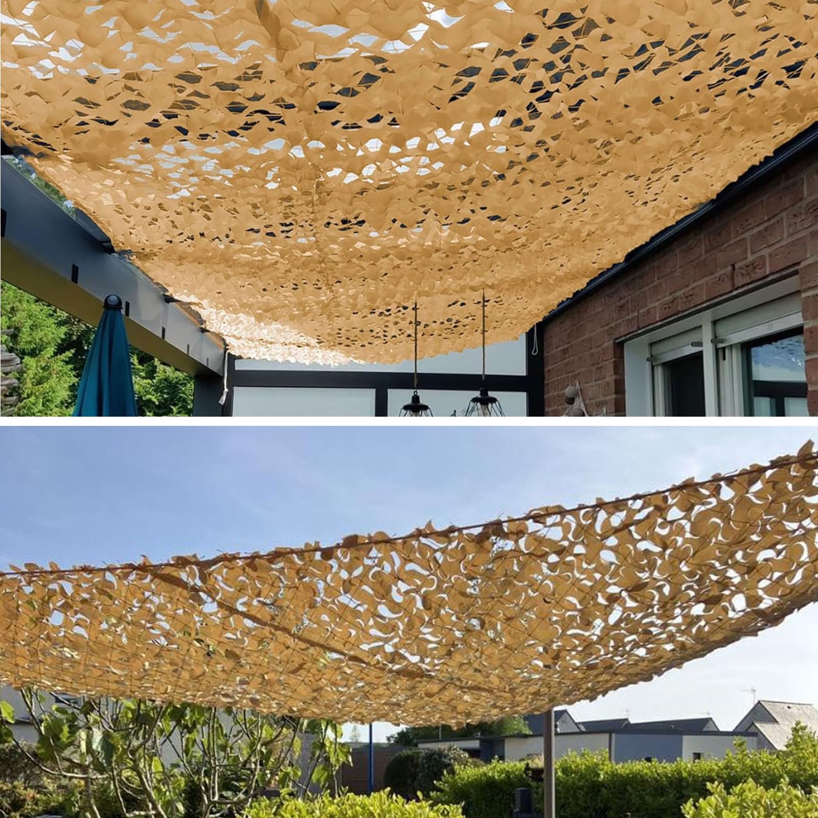 Generisch Tarnnetz Jagd Camouflage Netz Tarnung Net | Oxford-Gewebe, Luftdurchlässig, Sichtschutz Netz Garten, für Terrasse Pergola Jagd Airsoft Deko