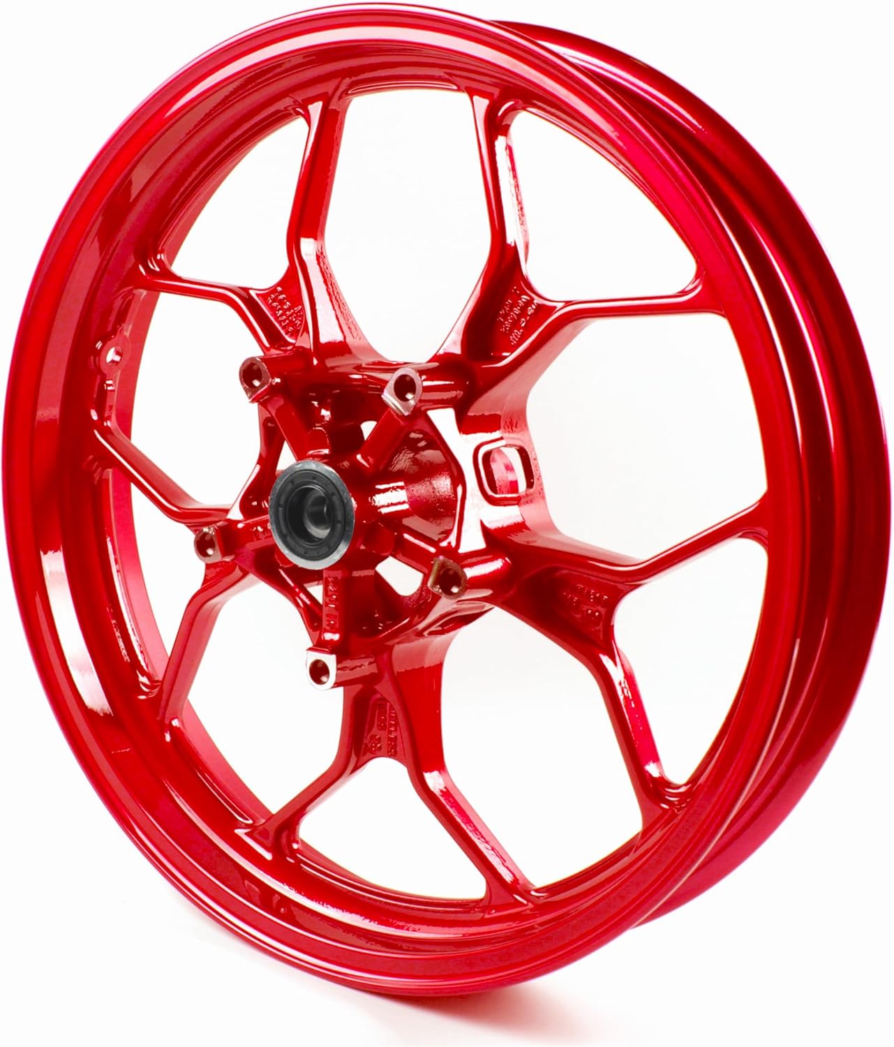Red Front Wheel Rim Compatible with Yamaha YZF R3 R25 2015-2024 ABS include, MT03 MT25 2015-2024, Bearing include, Motorcycle Replacement Accessories Parts