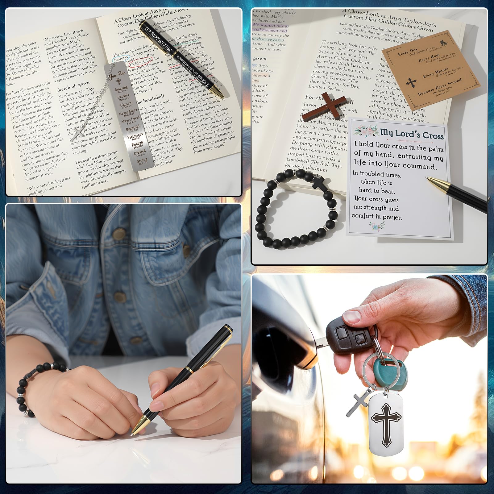 10 Pcs Pastor Appreciation Gifts for Men, Christian Pastor Gifts for Dad Husband Grandpa Male Friends Coworker Birthday Christmas