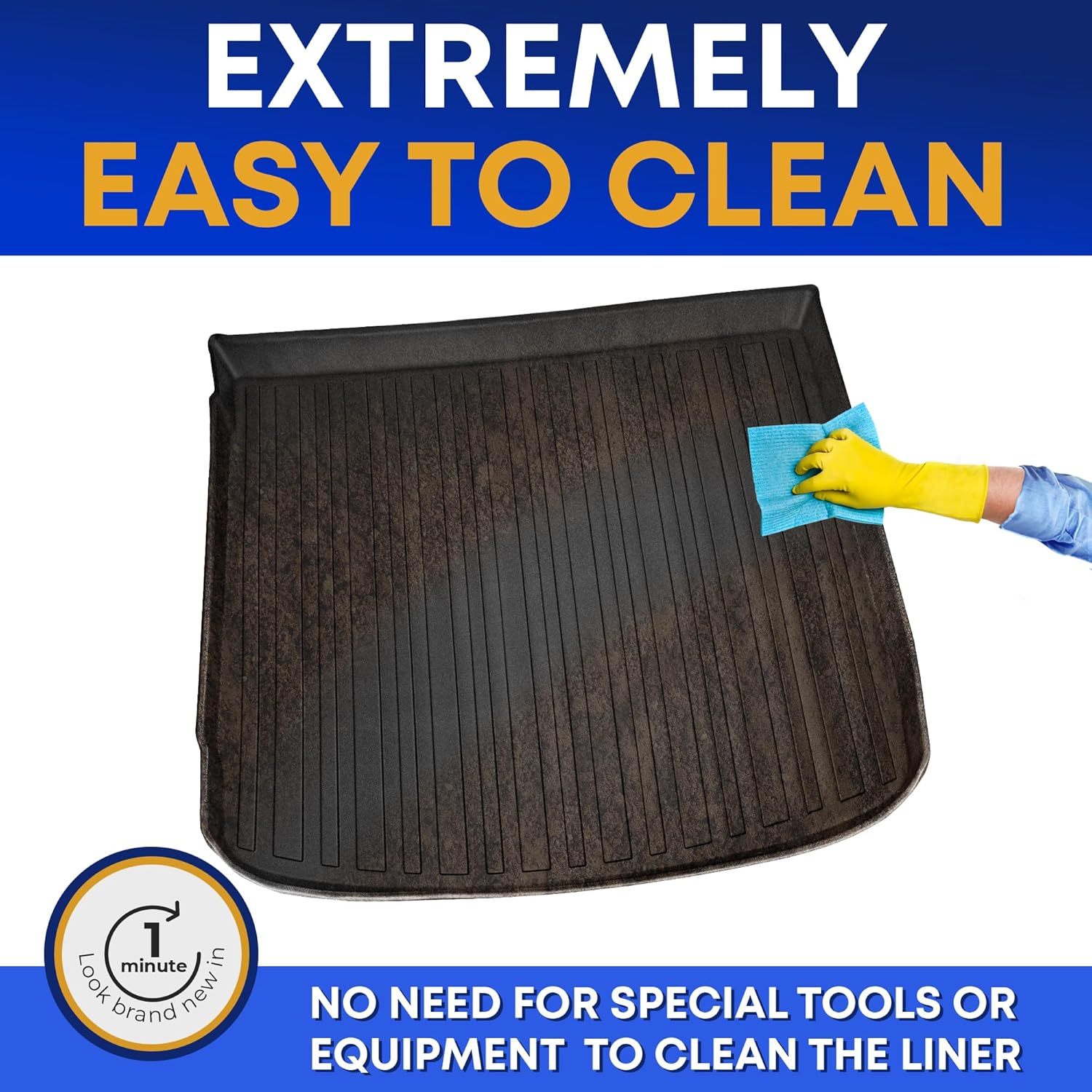 Premium Cargo Liner for Porsche Cayenne 2011-2018 - 100% Protection - Custom Fit Car Trunk Mat - All-Season Black Cargo Mat - 3D Shaped Laser Measured Trunk Liners for Porsche Cayenne