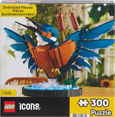 LEGO® Icons Oversized Kingfisher Puzzle, 300 Pieces