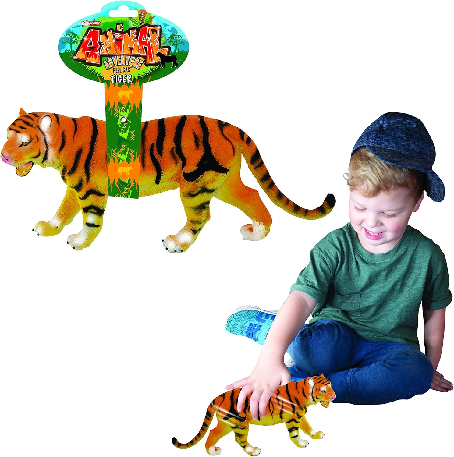 Deluxebase Tiger Toy Animal Adventure Replica Figure These large sized