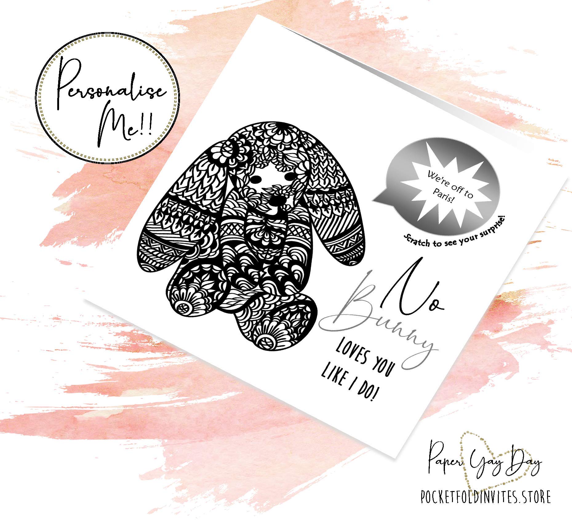 Sweet Surprise Card. Scratch off Card. Gift Idea. Birthday Surprise Scratch Card. Personalised Scratchcard. Scratch to reveal Christmas Gift