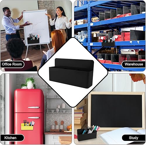 Miniatura 14 de Soporte magnético para bolígrafo, paquete de 2 soportes magnéticos de borrado en seco con compartimentos generosos, marcador de almacenamiento Verde