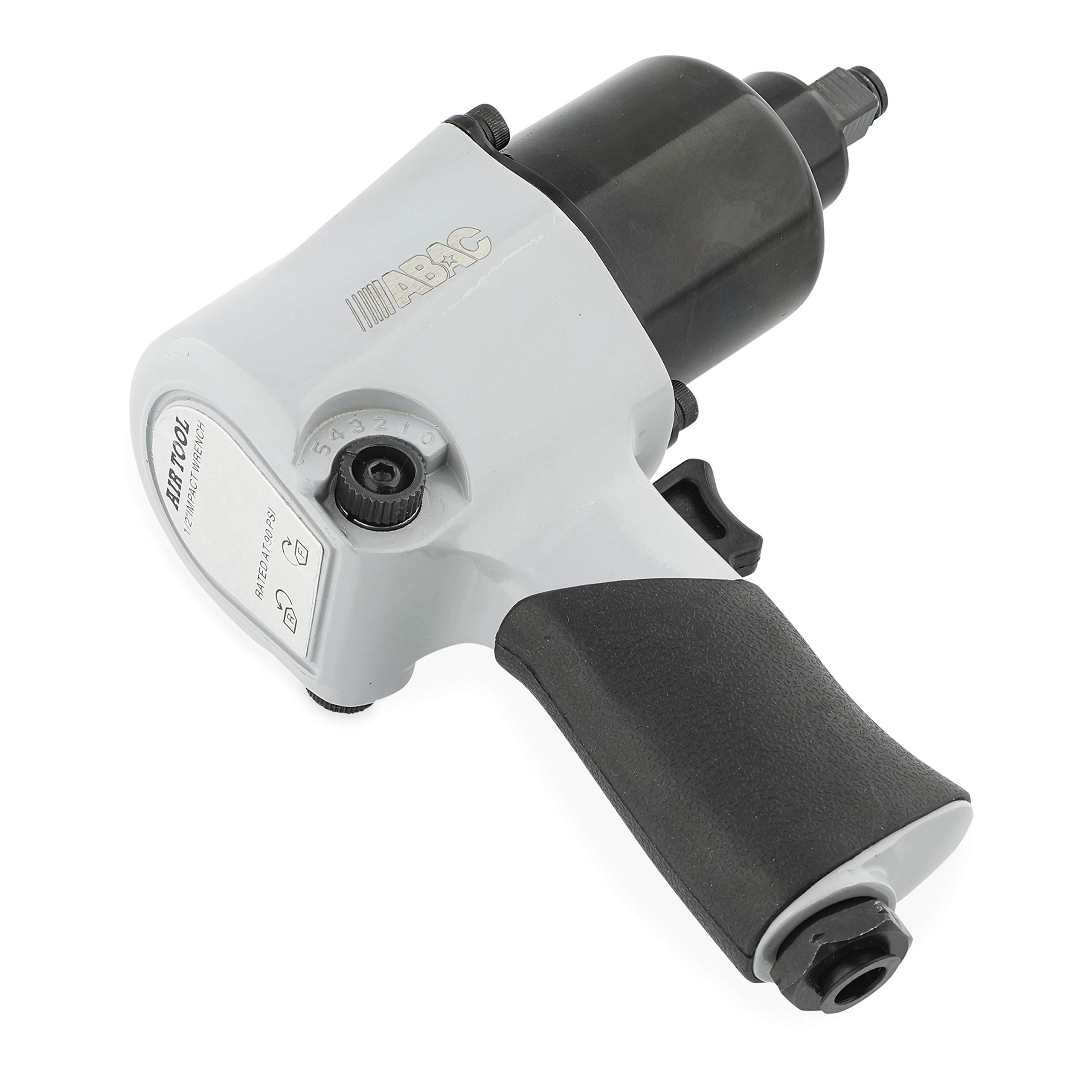ABAC Atornilladore de Impacto Neumática 1⁄2" G-102 - Maletín de plástico con accesorios (tomas + barra de extensión 100mm + mini engrasador + botella de aceite vacía) - Par: 500 Nm