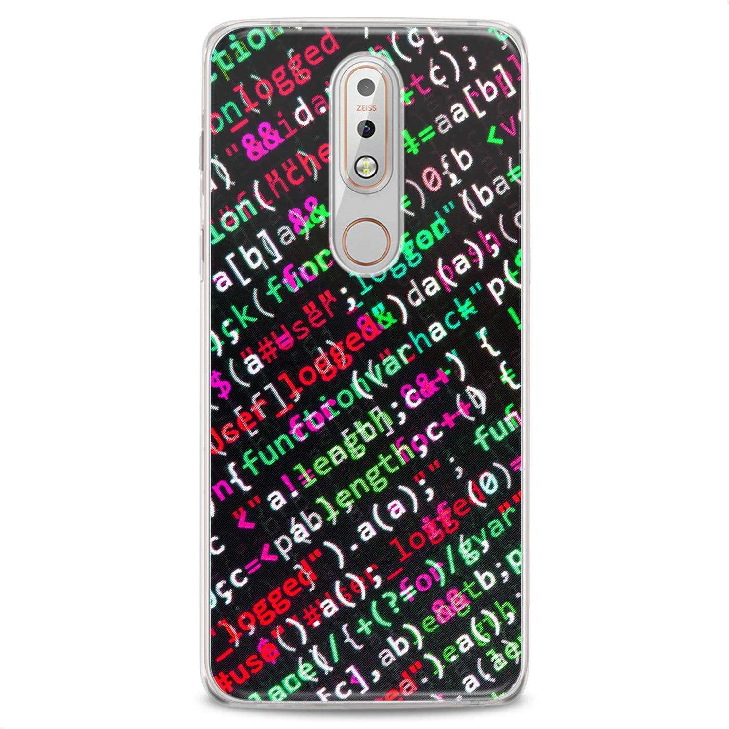 TPU Case Replacement for Nokia 9 PureView Xr20 1 Plus 8.3 5G 8.1 C30 C01 X10 Code Pattern Cute Flexible Silicone Manly Design Slim fit Programmer Print Boy Clear Soft Programing Style Male