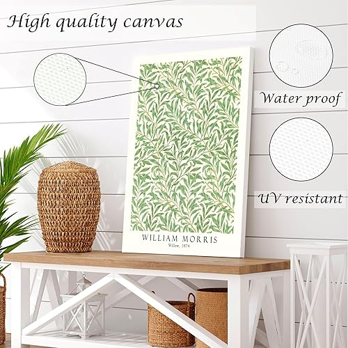 Miniatura 4 de Induslyfe Juego de 3 lienzos decorativos grandes de hierba enmarcada para pared, arte de pared de Matisse, arte moderno de mediados de siglo, arte