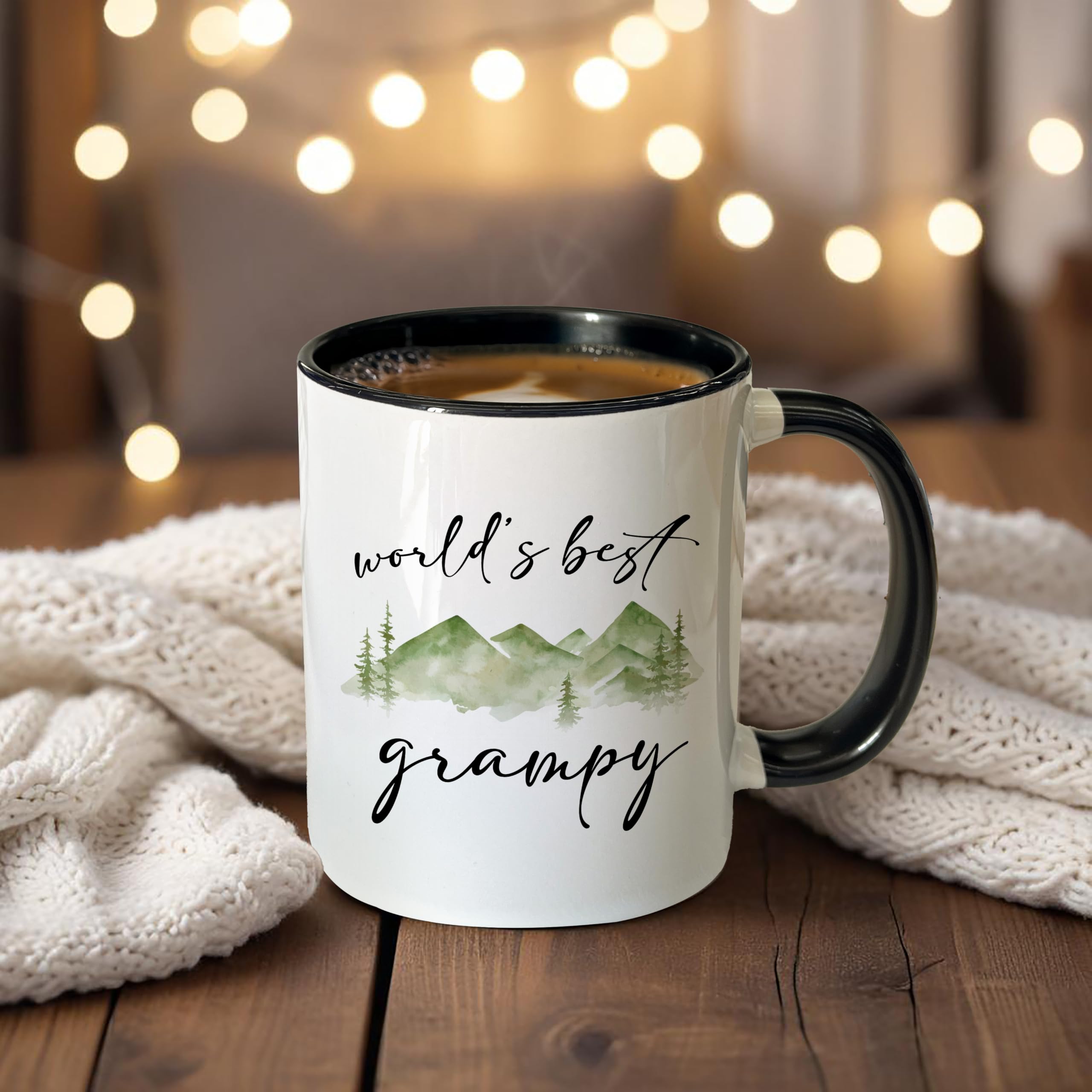 Grampy Gifts Coffee Mugs, Grandpa Gifts for Father's Day from Grandchildren, Grandpa Tea Cup Gifts for Birthday, World's Best Grampy Ceramic Coffee Tea Mug 11oz