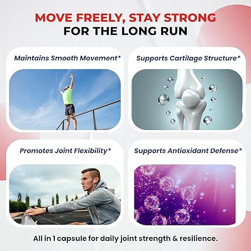 Miniatura 3 de Glucosamina Condroitina MSM - Suplemento de apoyo de movilidad articular mejorado con colágeno, ácido hialurónico, vitamina D3  150 cápsulas