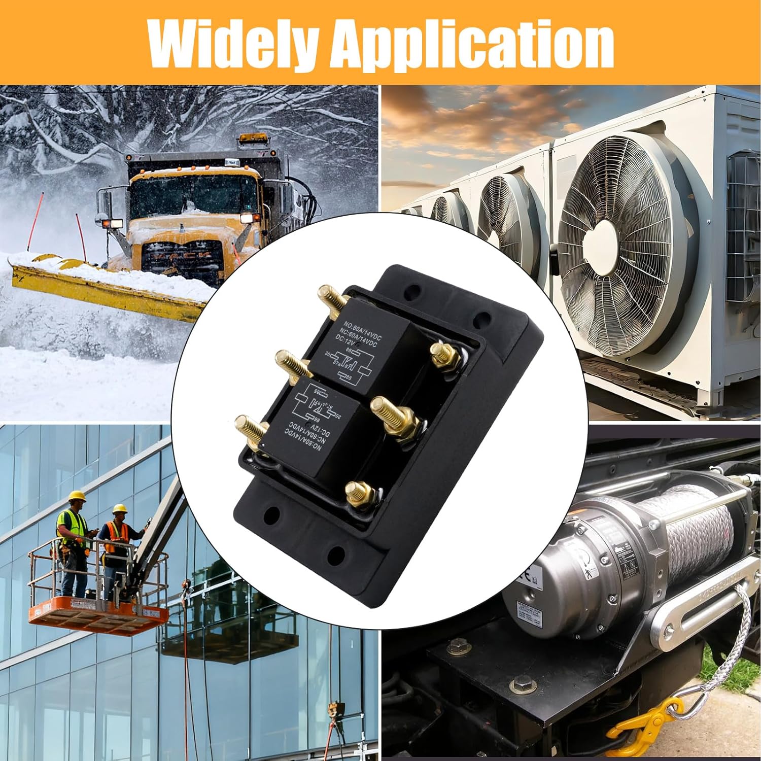 2Pcs 5541100 Forward and Reverse Relay Module, Replacement for Tarp or Winch Motor Snow Plow and Lift, Replaces 24452 13994 K10746M ATP0110