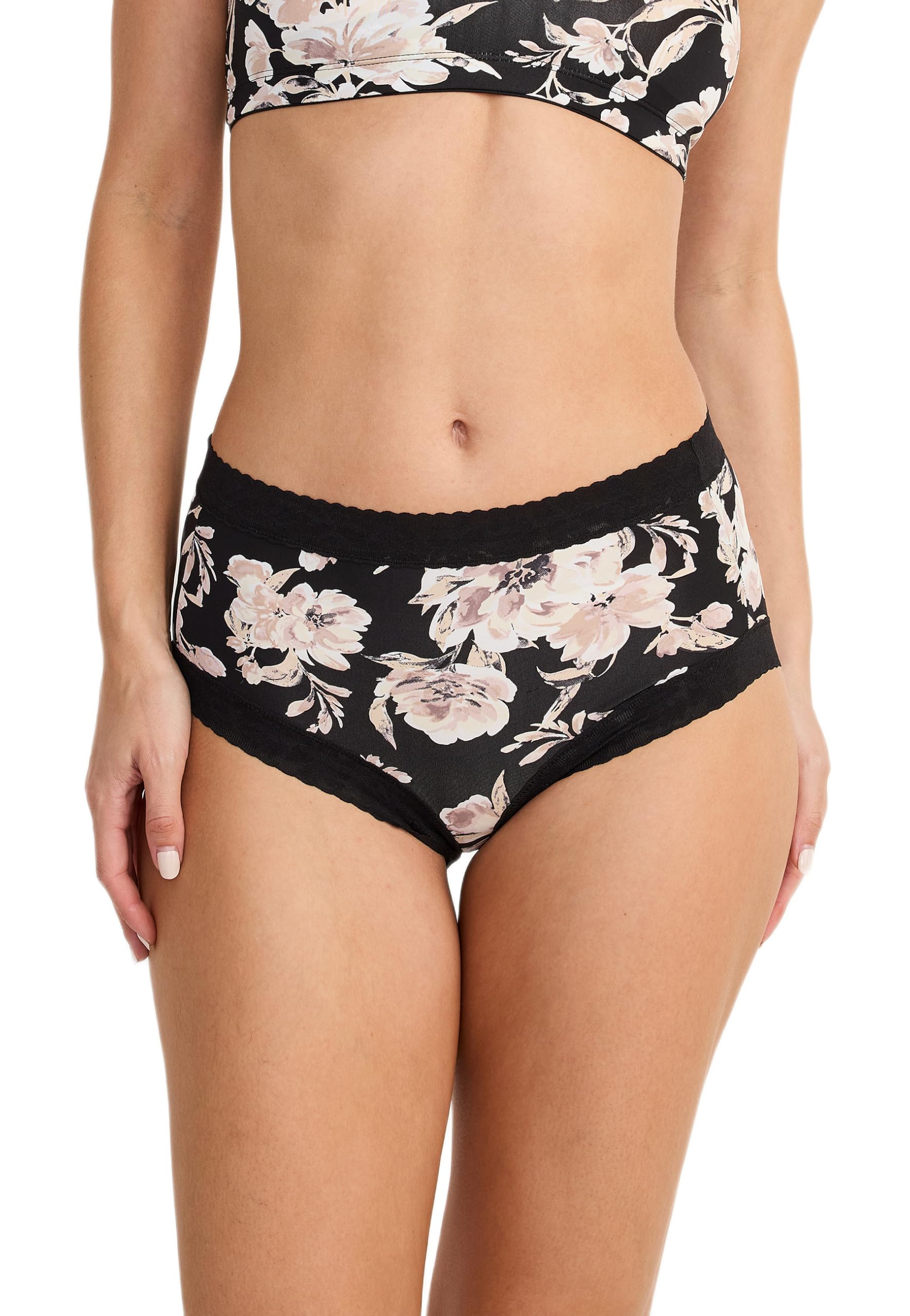 Jockey Women's Neutral Floral Parisienne Soft Stretch Lace Brief, Xl