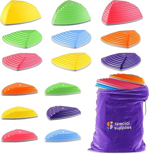 Miniatura 10 de Special Supplies Stepping Stones for Kids Indoor and Outdoor Balance Blocks Promote Coordination, Balance, Strength Child Safe Rubber, Non-Slip
