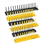 OEMTOOLS 22238 6 Piece SAE and Metric Socket Tray Set, SAE and Metric Socket Storage for Sizes 1/4