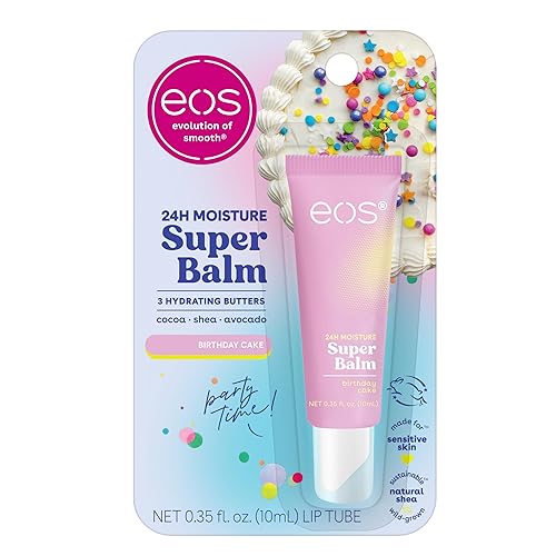 Miniatura 9 de eos 24H Moisture Super Balm- Limonada rosa y cereza silvestre, tratamiento labial de día o noche, hecho para pieles sensibles, 0.35 onzas líquidas,