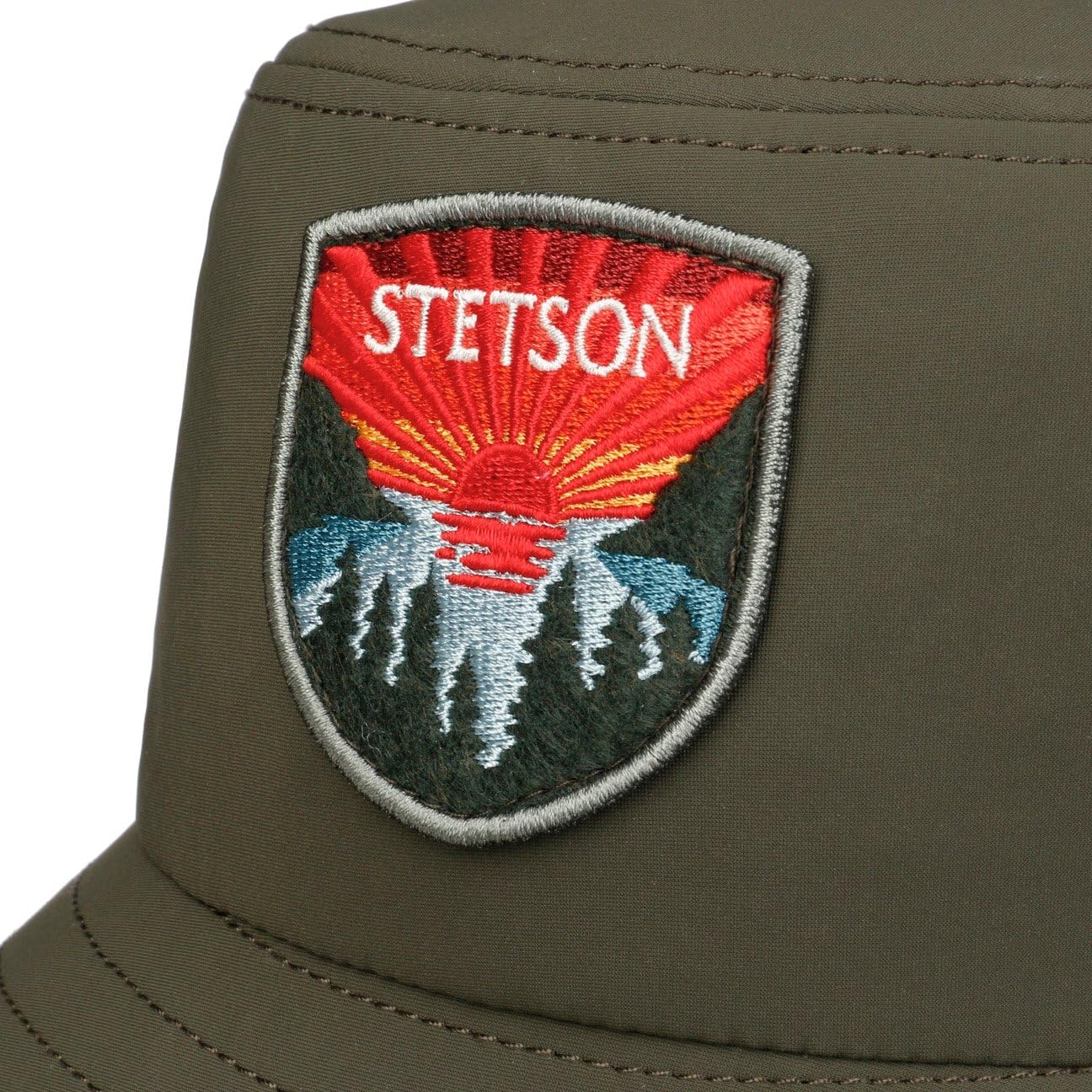 Stetson Jersey Bucket Stoffhut Einfarbiger Knautschbarer Fischerhut UV-Schutz Unisex Damen Herren Ganzjährig