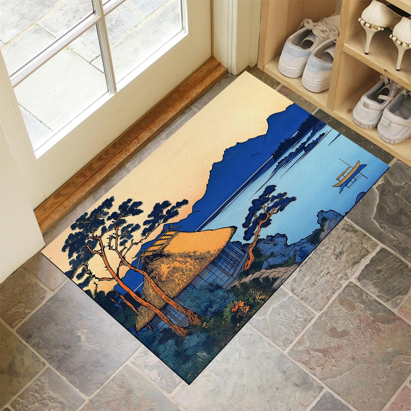 Tapis d'entrée avec microfibres douces pour garder vos sols propres et secs