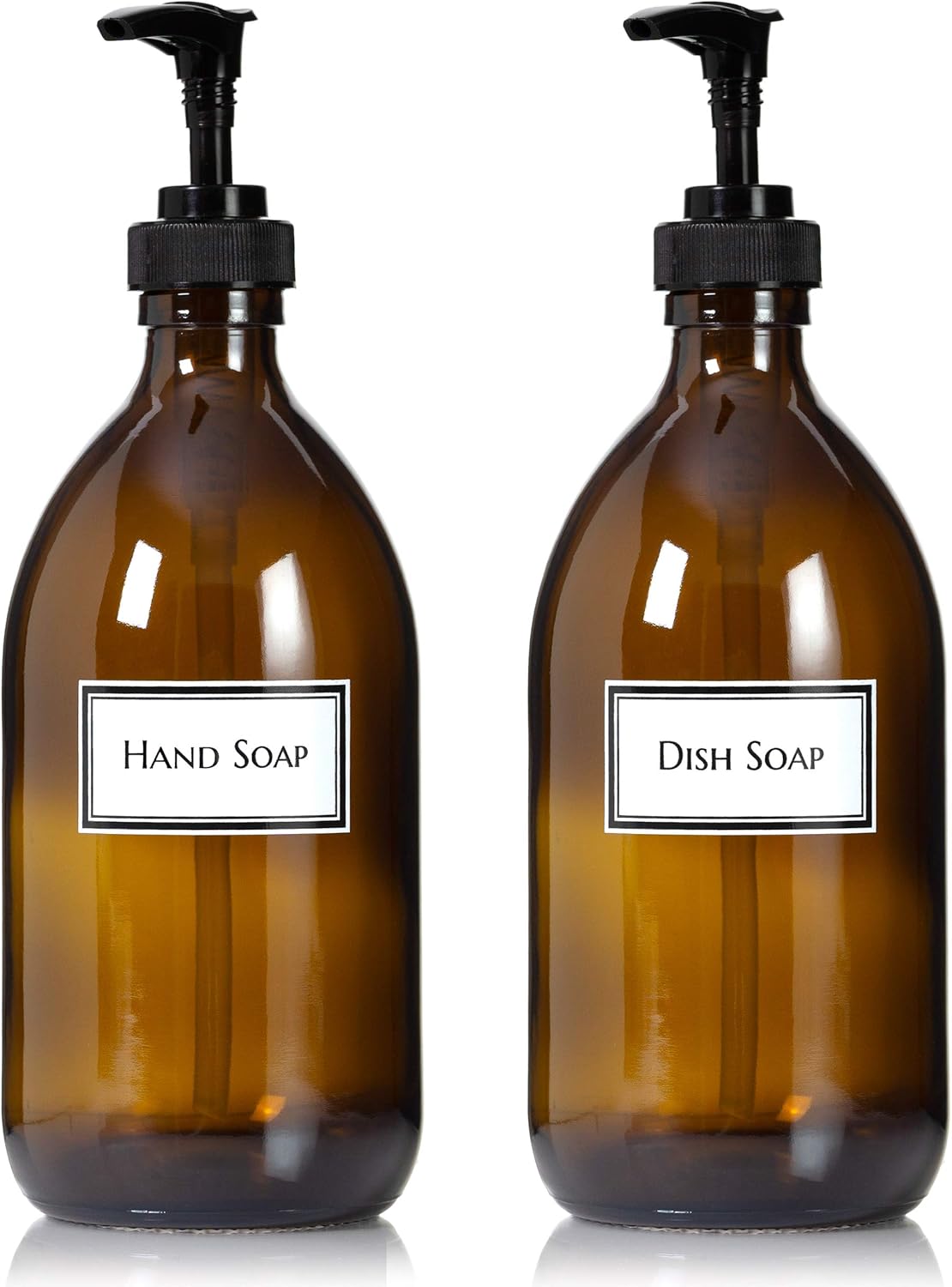 Artanis Home Refillable Amber Glass Hand Soap / Dish Soap