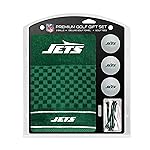 Team Golf NFL New York Jets Gift Set: Embroidered Golf Towel, 3 Golf Balls, and 14 Golf Tees 2-3/4 Regulation, Tri-Fold Towel 16 x 22 & 100% Cotton