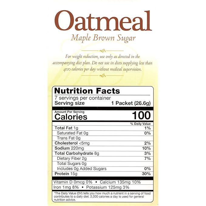 Avena Instantánea HealthSmart Maple Brown Sugar, 15g Proteína, 7 Unidades miniatura 2