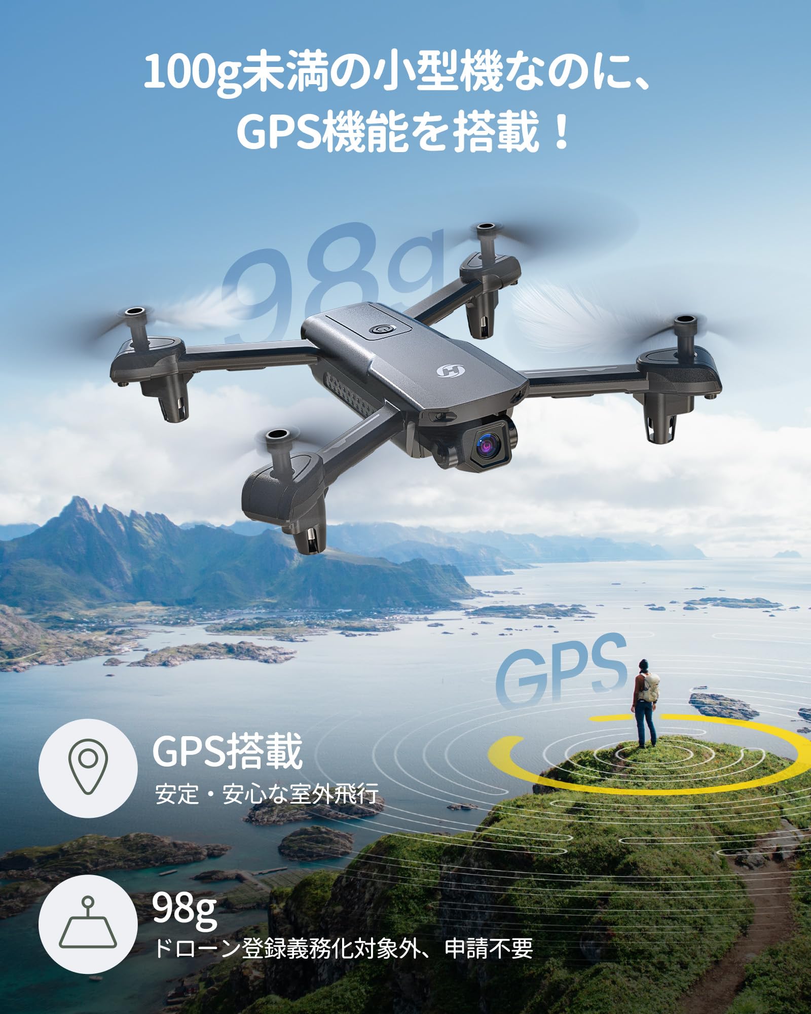 Amazon.co.jp: Holy Stone ドローン カメラ付き 100g未満 屋外 小型