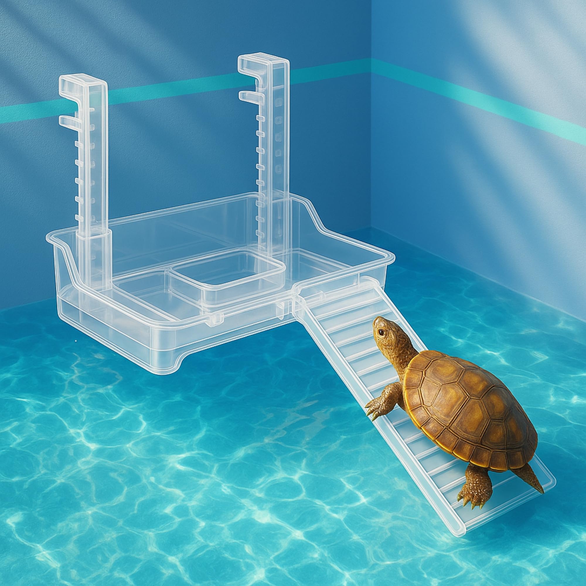 Turtle Basking Platform Tank Ladder Resting Floating Island Aquarium Lawn Decor