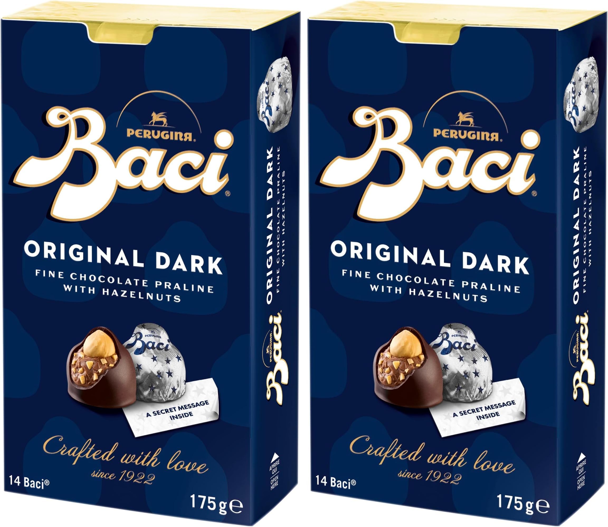 Original Dark Bijou, Fine Chocolate Truffle with Hazelnuts, 175g (Pack of 2)