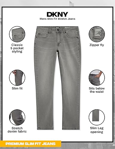 Miniatura 2 de DKNY Jeans para hombre - Jeans elásticos para hombre de primera calidad suaves y ajustados