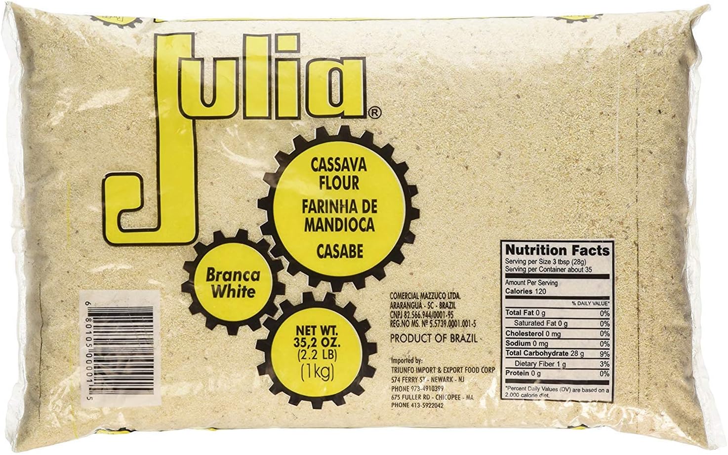 Julia Flour Toasted 35.2 Oz (pack of 2) By BRCOFFEE
