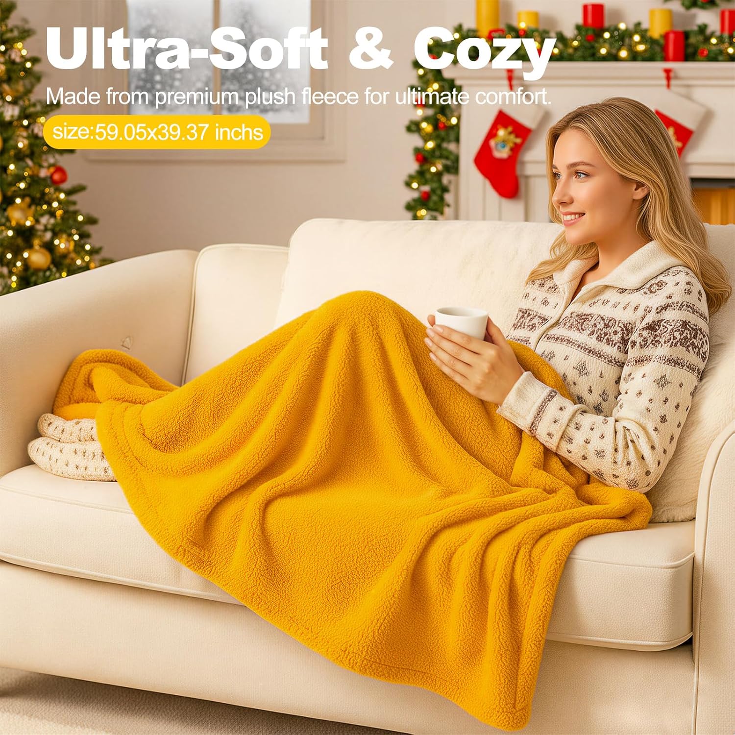 Christmas Sunflower Gift Set for Women - Birthday, Mother’s Day, Valentine's Day Gifts for Mom, Wife, Friends | Thoughtful Care Package - Cozy Blanket, Spa & Relaxation - Get Well Soon Baskets Gifts - Image 2