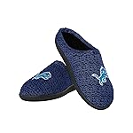FOCO NFL Detroit Lions Men\'s Poly Knit Cup Sole Slipper, Team Color, Large (11-12)